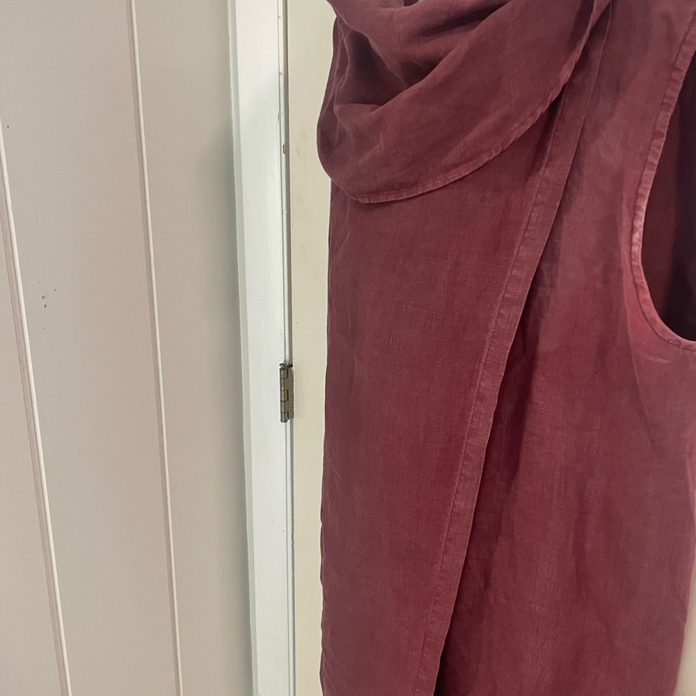 Bryn Walker 100% Cotton Burgundy Layered Cowl Neck Tunic
